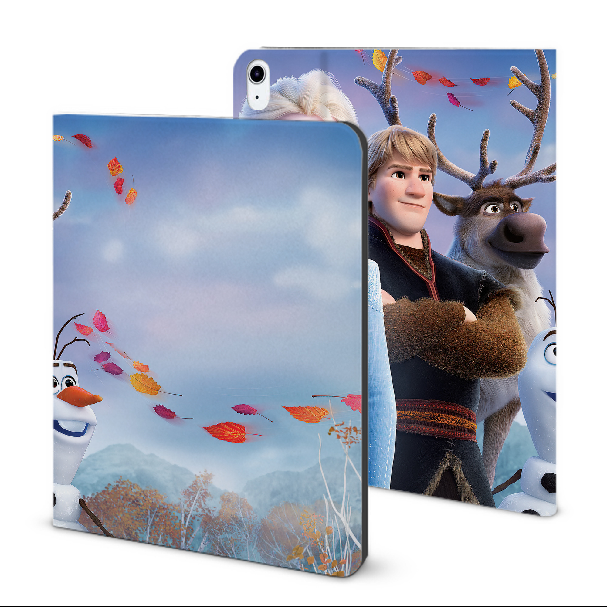 （画像用） アナと雪の女王 アンナ エルサ Frozen Anna Elsa IPad ケース ブック型 PUレザー TPU 耐衝撃 軽量 薄型 ペン収納なし 全面保護 IPad 各モデル対応